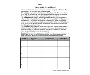 Let's Make Some Noise Worksheet