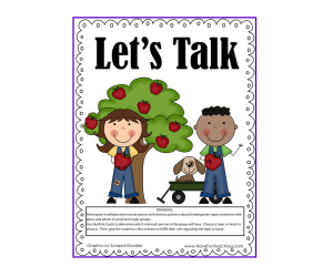 Let's Talk Classroom Speaking Activity