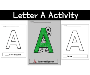 Letter A Activities