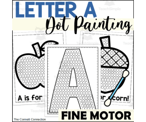 Letter A Dot Painting