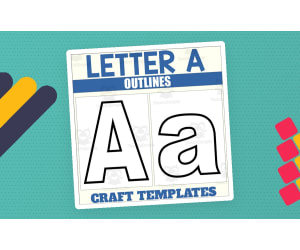 Letter A Outlines for Alphabet Crafts