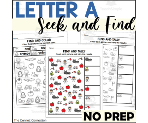 Letter A Seek and Find