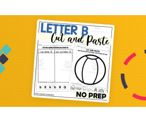 Letter B Cut and Paste Worksheets