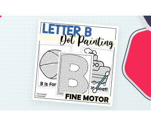 Letter B Dot Painting