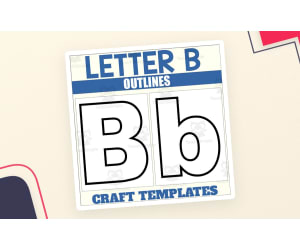 Letter B Outline – Alphabet Craft Mats