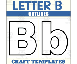 Letter B Outline for Alphabet Crafts