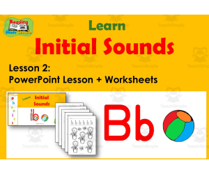 Letter B: PowerPoint and Worksheets: Lesson 2