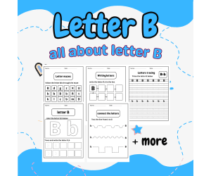 Letter b tracing worksheets - preschool letter B - all about letter B.