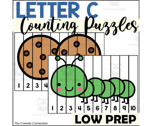 Letter C Counting to Ten Puzzles