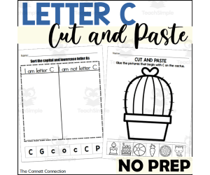 Letter C Cut and Paste Worksheets