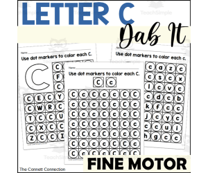 Letter C Dab It Worksheets