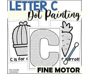 Letter C Dot Painting