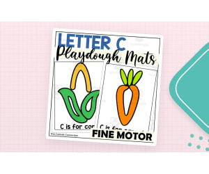 Letter C Playdough Mats
