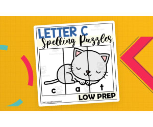 Letter C Spelling Puzzles