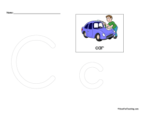 Letter C Tracing Worksheet