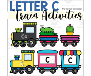 Letter C Trains Worksheets and Centers