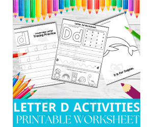 Letter D Activity Worksheet | Alphabet Recognition & Practice Pack