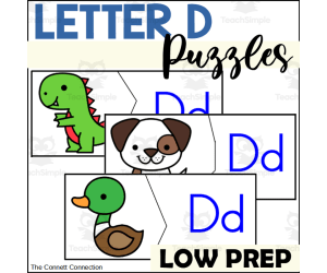 Letter D Beginning Sound Puzzles