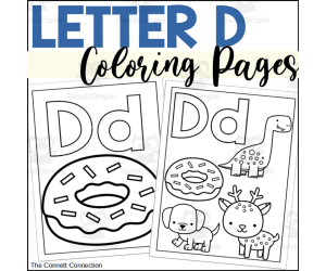 Letter D Coloring Pages
