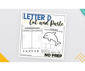 Letter D Cut and Paste Worksheets