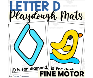 Letter D Playdough Mats