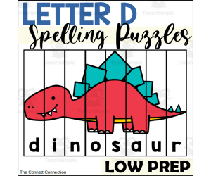 Letter D Spelling Puzzles