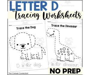 Letter D Tracing Worksheets