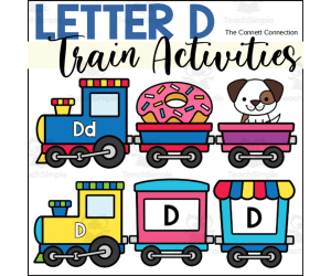 Letter D Trains Worksheets and Centers