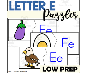 Letter E Beginning Sound Puzzles