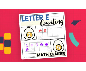Letter E Counting to 10 Center