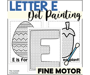 Letter E Dot Painting