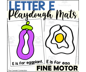 Letter E Playdough Mats