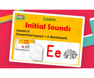 Letter E: PowerPoint and Worksheets: Lesson 5