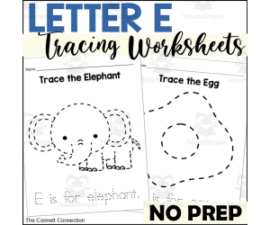 Letter E Tracing Worksheets