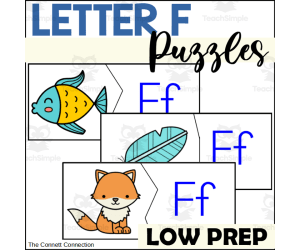 Letter F Beginning Sound Puzzles