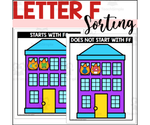 Letter F Beginning Sound Sort - Firefighter Themed