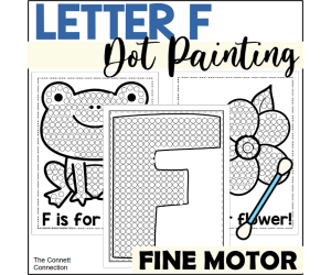 Letter F Dot Painting