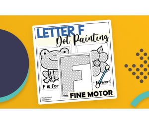 Letter F Dot Painting