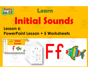 Letter F: PowerPoint and Worksheets: Lesson 6