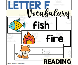 Letter F Vocabulary and Tracing Cards