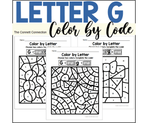 Letter G Alphabet Color by Code