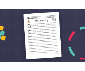 Letter G Handwriting Practice Worksheet
