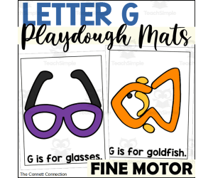 Letter G Playdough Mats