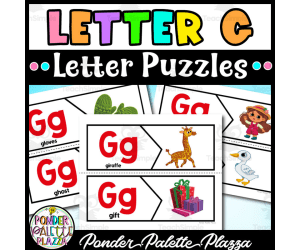 Letter G Puzzles - Letter G Beginning Sound
