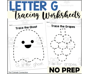 Letter G Tracing Worksheets