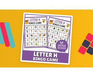 Letter H Bingo Game: Alphabet Recognition Sound Phonics Activities