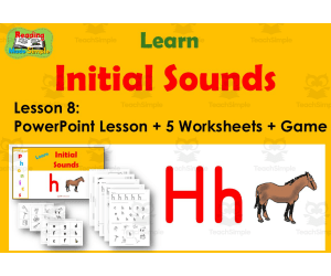 Letter H: PowerPoint and Worksheets: Lesson 8