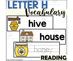 Letter H Vocabulary and Tracing Cards
