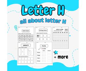 letter handwriting worksheets - coloring letter h - all about letter H
