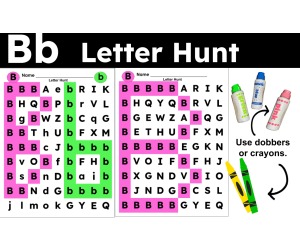 Letter Hunt Letter Bb